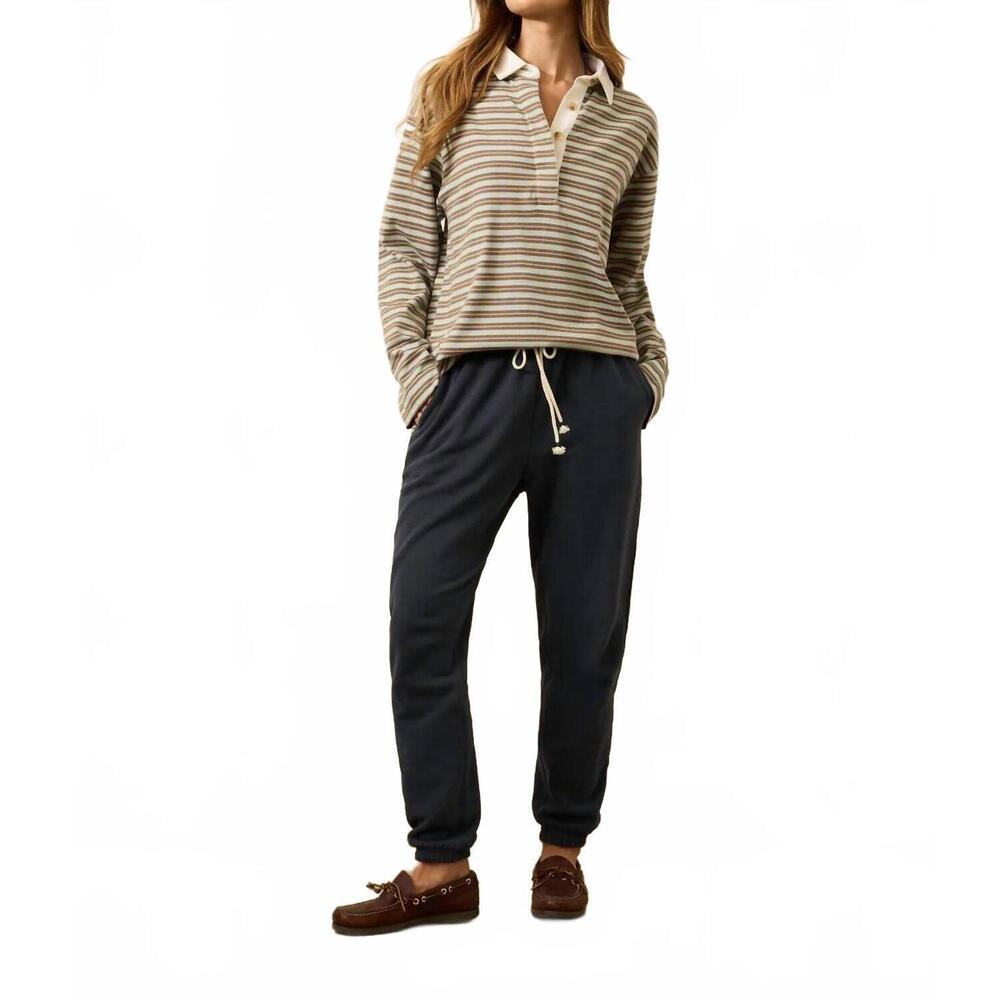 NEW FAHERTY hometown rugby polo in lakeshore bay stripe - Picture 5 of 5